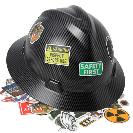 Hard Hat ANSI CE 50Pcs Waterproof DIY Stickers Hi-Vis & Safety  BushLine