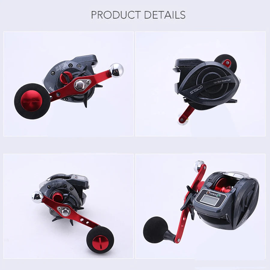 6.3:1 13+1BB Fishing Reel Left / Right Hand with Digital Display Marine & Fishing  BushLine