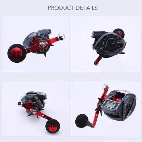 6.3:1 13+1BB Fishing Reel Left / Right Hand with Digital Display Marine & Fishing  BushLine