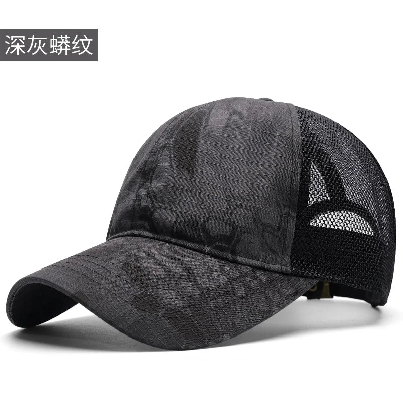 Outdoors light & thin Camo vented Caps tactical caps BushLine A4 head 55-60cm 