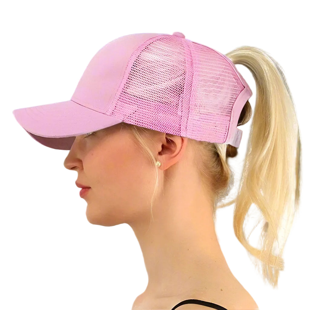 Heavy-Duty Women's Ponytail Baseball Cap Hats  