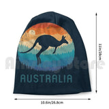 Australia Kangaroo Retro Beanies Outback Aussie Pride Australian Day Thermal & Wool Beanies BushLine   