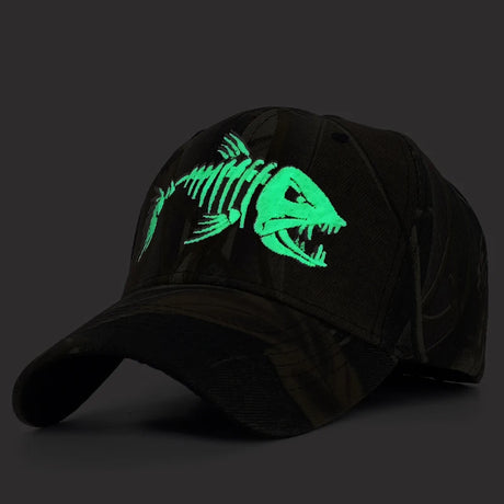 Luminous  Camo Fishing Baseball Cap "See ya Mates in the Dark" tactical caps BushLine   