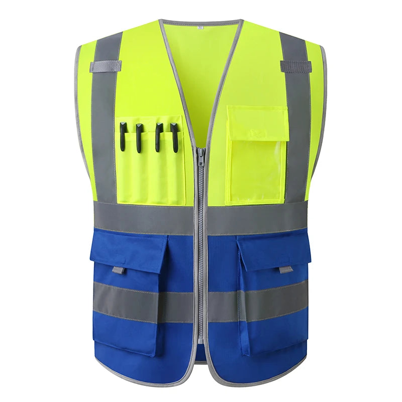Hi Vis Multi-Pocket Safety Vest FIFO Work security safety  
