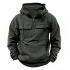 Hoodie Sweatshirt Half Zip with Pockets Solid Color Hoody outdoor equipment  