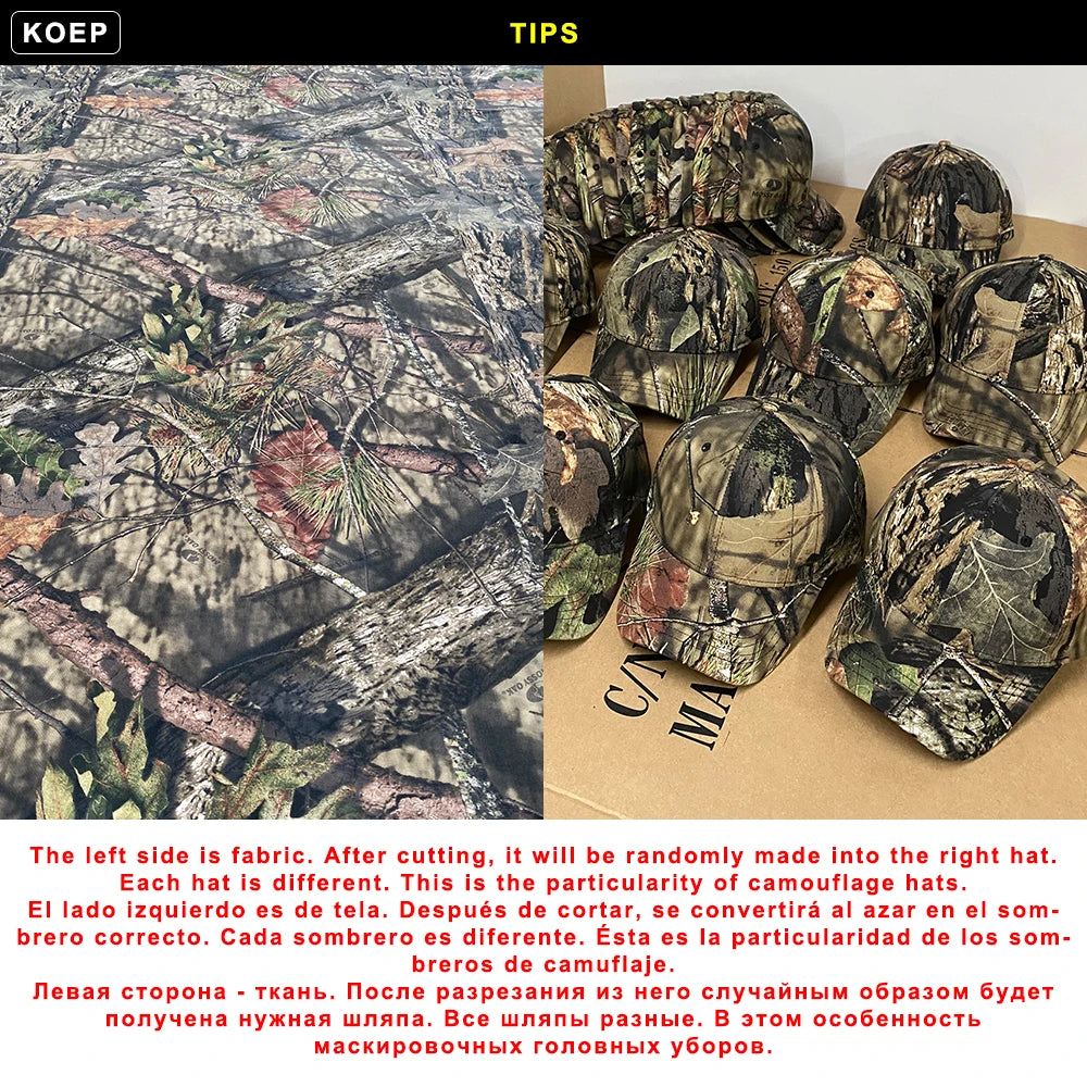 Jungle Leaf Camouflage Hats & Caps Cotton 16 designs Hats  BushLine