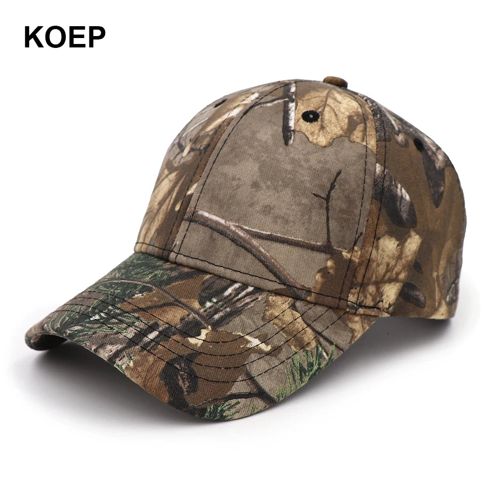 Jungle Leaf Camouflage Hats & Caps Cotton 16 designs Hats BushLine Brown Leaf One Size Fits Most