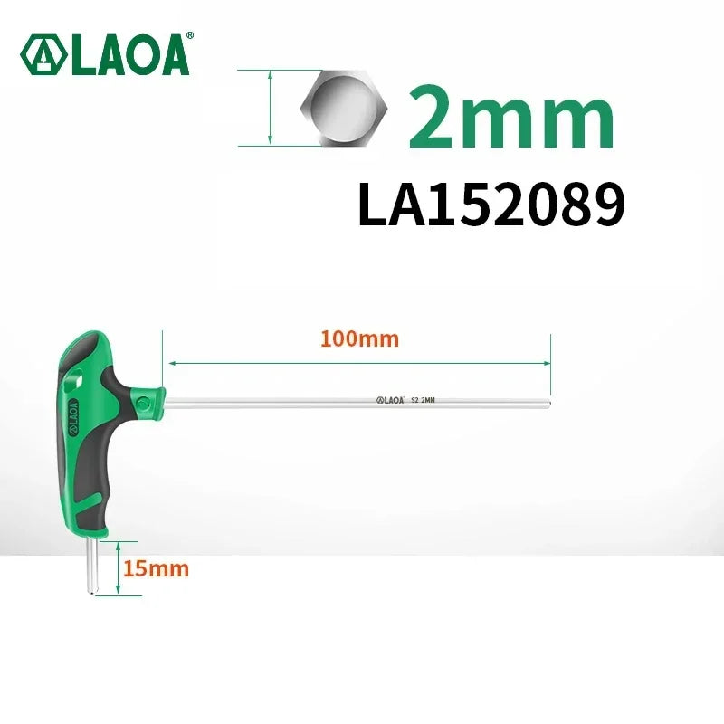 LAOA T-shaped Flat Head Hexagon Screwdriver Wrench tools  BushLine