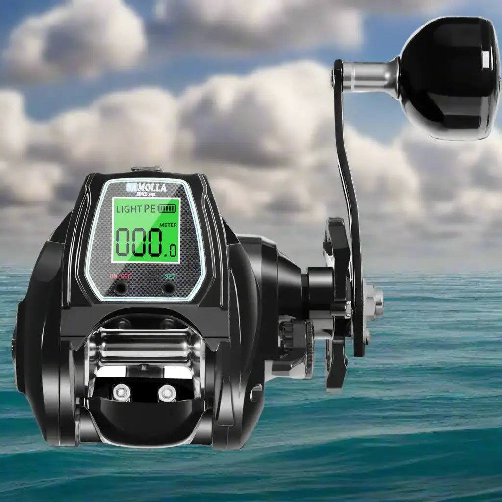 Large Deep Sea Electronic Fishing Reel 6.4:1 16KG Left or Right Hand Marine & Fishing  BushLine