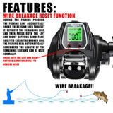 Large Deep Sea Electronic Fishing Reel 6.4:1 16KG Left or Right Hand Marine & Fishing  BushLine