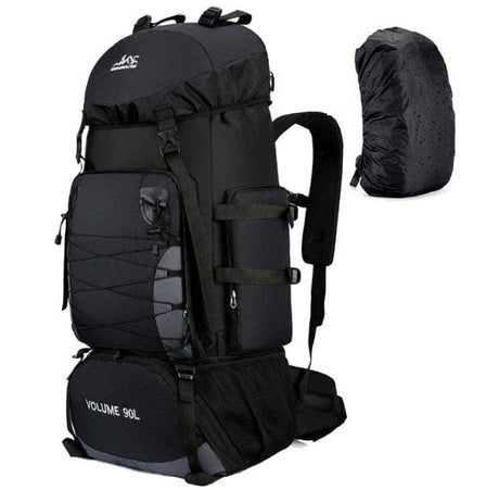 Large Hiking Camping Backpack 80ltr 90ltr BackPacks BushLine 90L Black