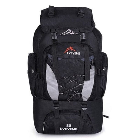 Large Hiking Camping Backpack 80ltr 90ltr BackPacks BushLine 80L Black