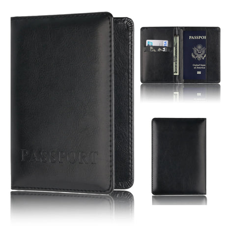 Leather Travel Passport Holder Cover Case Multi-card Slot Storage wallet outdoor equipment  