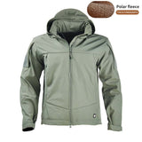 Light Weight Fleece lined Jacket Wind/Waterproof jackets BushLine Army green XL-75-85kg