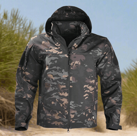 Light Weight Fleece lined Jacket Wind/Waterproof jackets BushLine Black CP M-60-65kg