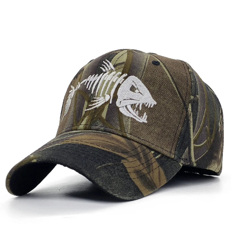 Luminous Camo Fishing Baseball Cap tactical caps BushLine Camo B 56cm to 60cm