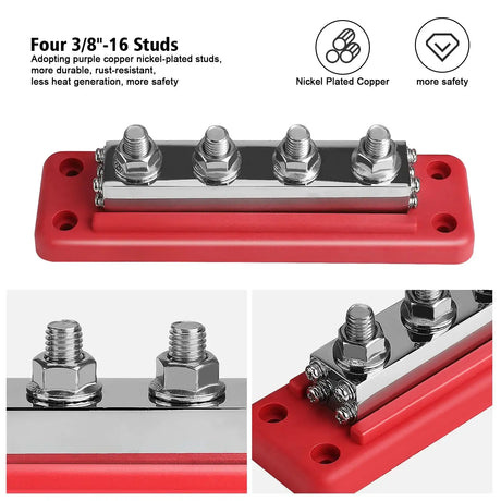 M10 4 Post Heavy Duty 24V 600 Amp Bus Bar electrical supplys  