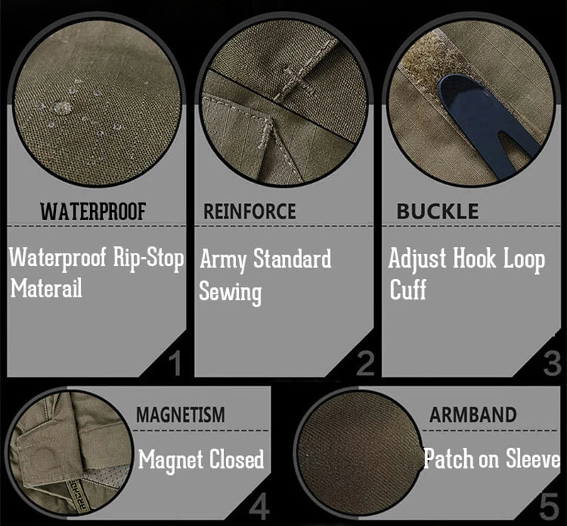 M65 Windbreaker Hunting Field Jackets Mens Winter/Autumn Waterproof Outdoor Clothing  