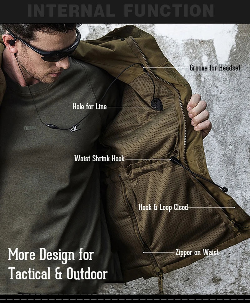 M65 Windbreaker Hunting Field Jackets Mens Winter/Autumn Waterproof Outdoor Clothing  BushLine