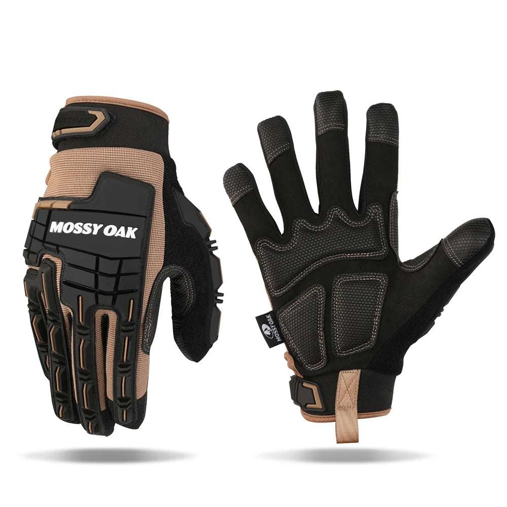 MOSSY OAK-Military Full Finger Touch Screen Gloves eyes ears & hands BushLine Black L
