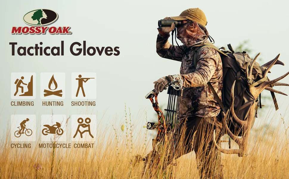 MOSSY OAK-Military Full Finger Touch Screen Gloves eyes ears & hands  BushLine