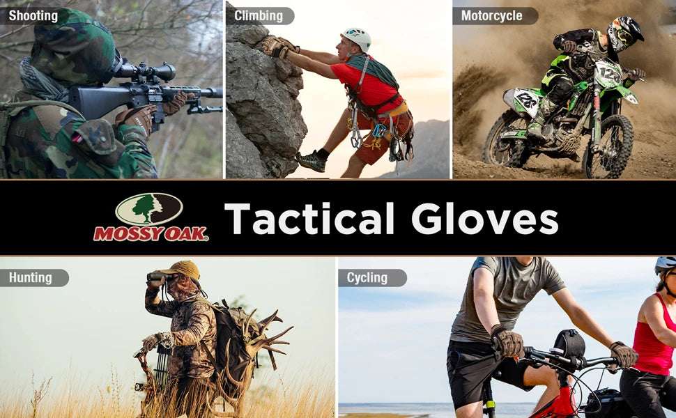 MOSSY OAK-Military Full Finger Touch Screen Gloves eyes ears & hands  BushLine