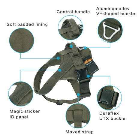 Military-Grade Tactical Dog Harness Dog Stuff  