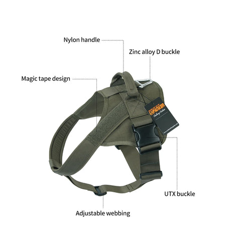 Military-Grade Tactical Dog Harness Dog Stuff  