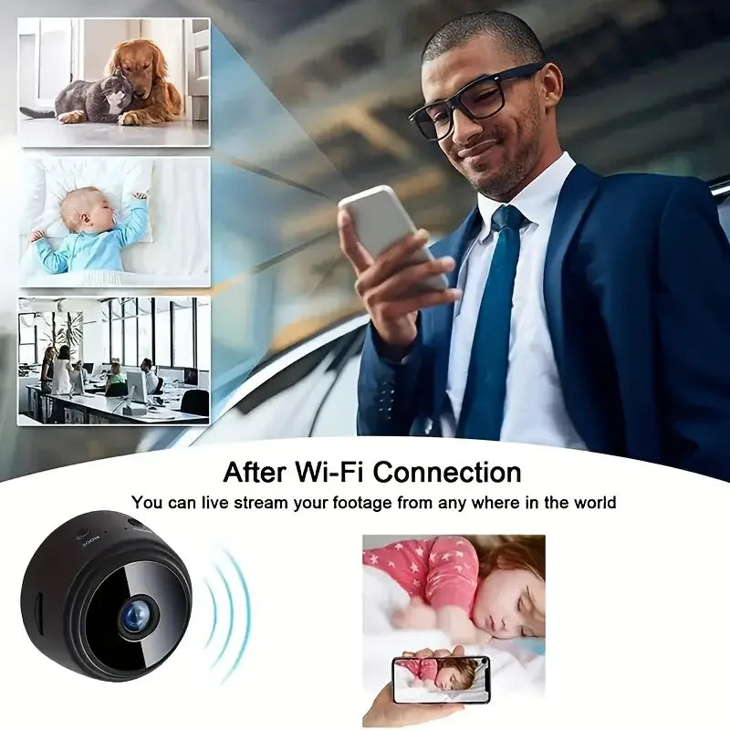 Mobile Wireless-Security-Camera-with-Magnetic-Base Security Cameras  