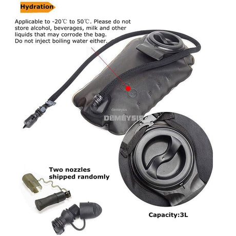 Molle Hydration Day Pack 3ltr TPU Water Bladder hydration backpacks  