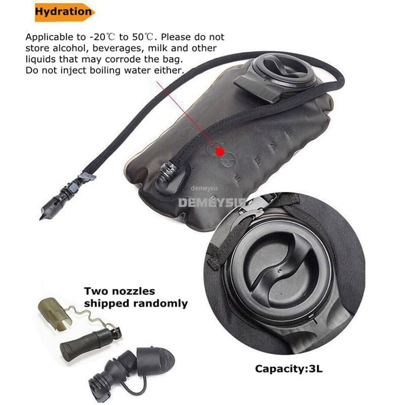 Molle Hydration Day Pack 3ltr TPU Water Bladder hydration backpacks  BushLine