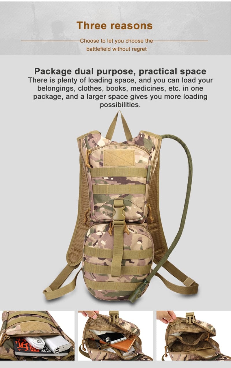Molle Hydration Day Pack 3ltr TPU Water Bladder hydration backpacks  BushLine