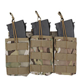 Molle Two Way Radio or M4 Mag Pouch's Helmet & Pack Accessories BushLine triple multicam
