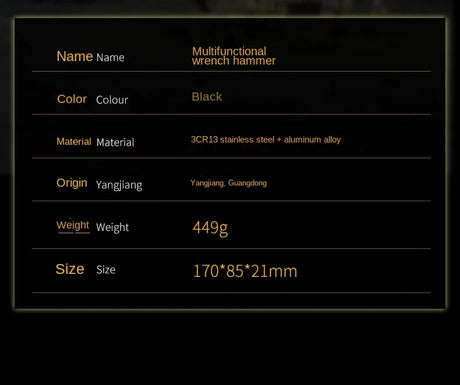 Multitool Pliers  Hammer Adjustable Spanner Stainless Steel Multi-tools  