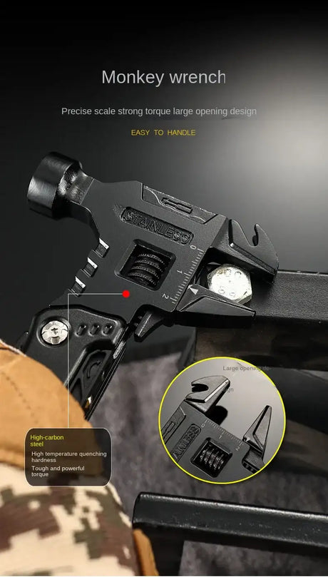 Multitool Pliers  Hammer Adjustable Spanner Stainless Steel Multi-tools  