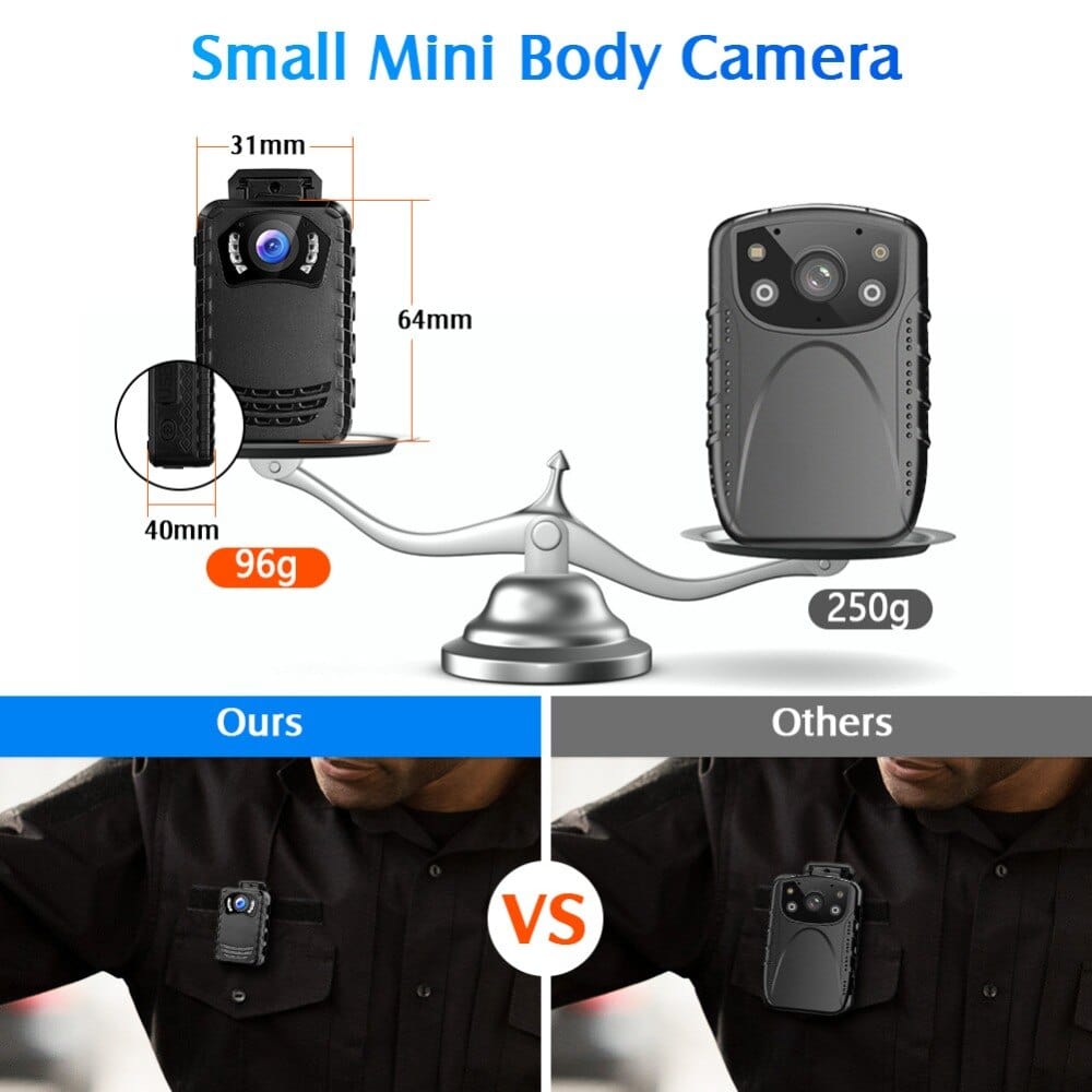 N9 Mini Full HD 1296P Body Mounted Camera Security Cameras  BushLine