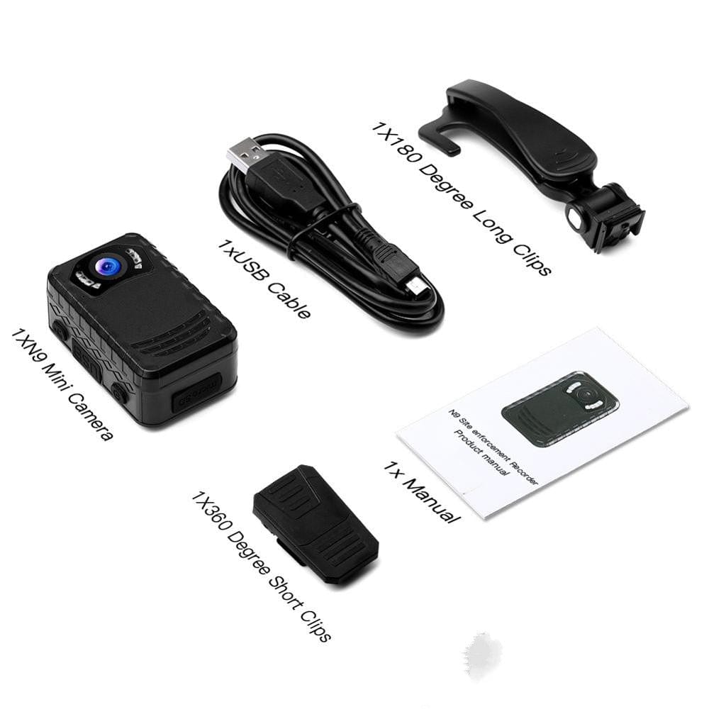 N9 Mini Full HD 1296P Body Mounted Camera Security Cameras  BushLine