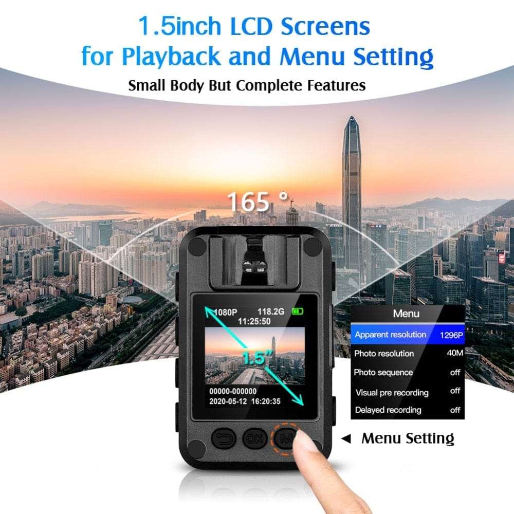 N9 Mini Full HD 1296P Body Mounted Camera Security Cameras  BushLine