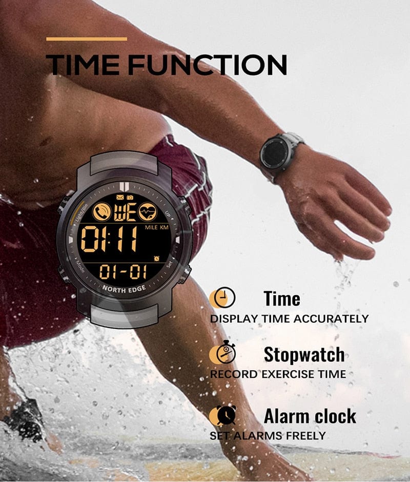 NORTH EDGE Watch Waterproof 50m Android IOS Watchs  BushLine