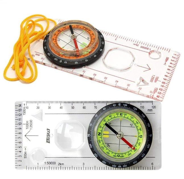Navigation Map Protractor Compass survival  