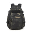 Black multicam colourway, the black mix option, front view with laser-cut MOLLE