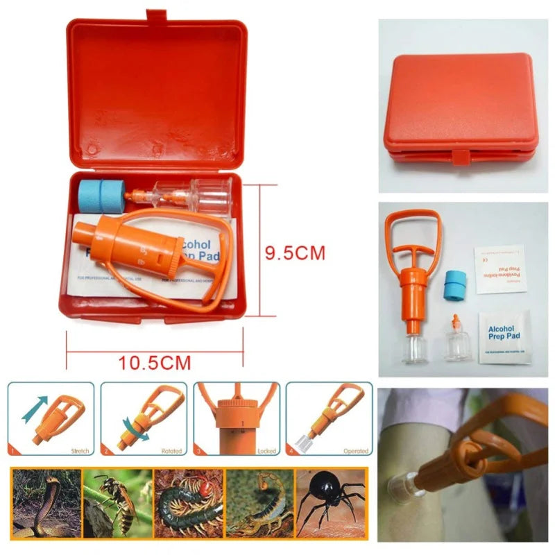 Outdoor Hiking Safe Venom Extractor Kit Snake Bee Bites Health  