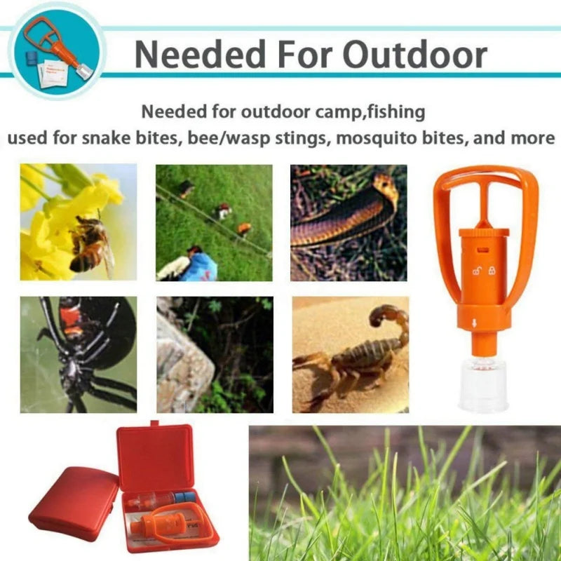Outdoor Hiking Safe Venom Extractor Kit Snake Bee Bites Health  