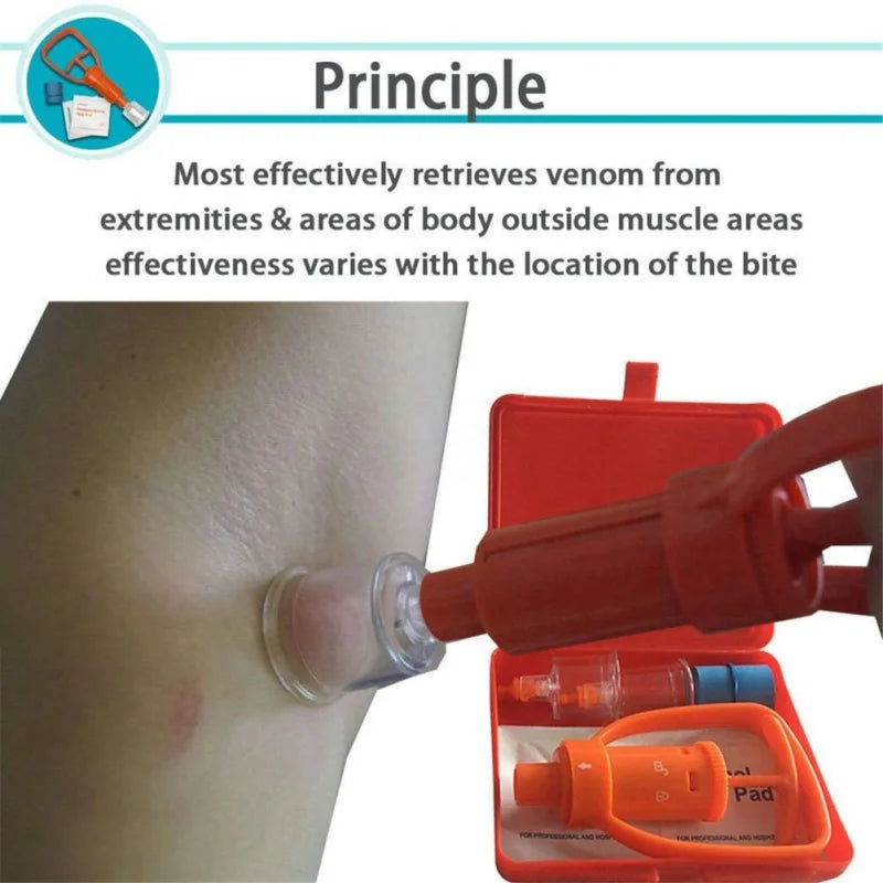 Outdoor Hiking Safe Venom Extractor Kit Snake Bee Bites Health  