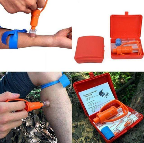 Outdoor Hiking Safe Venom Extractor Kit Snake Bee Bites Health  