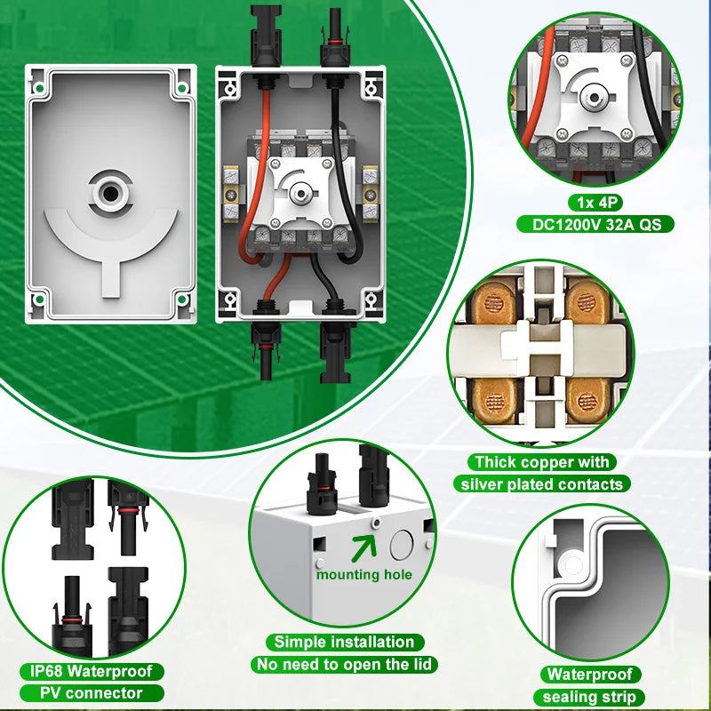 PV Solar Photovaltaic Disconnect Switch Isolator electrical supplys  BushLine