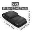 Size XXL holster measuring 17.5 by 10 by 2.5 centimetres, for a 6.3 to 6.7 inch screen