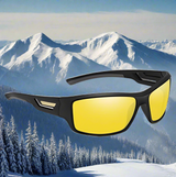 Polarized Sunglasses Designer UV400 SunGlasses BushLine Black-Yellow