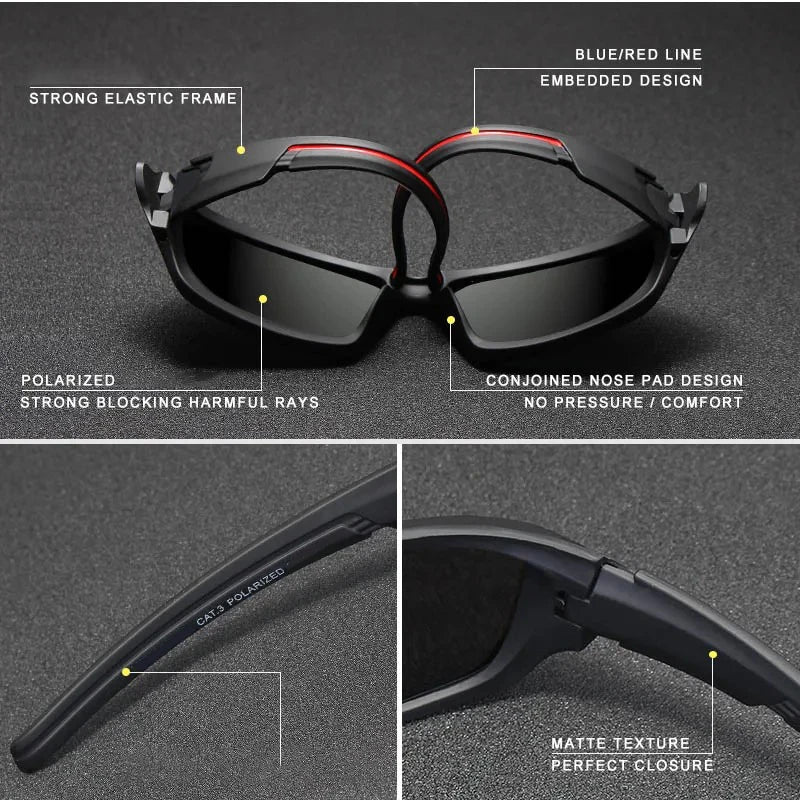 Polarized UV400 Sports Sunnys, Unbreakable Anti-Glare Optics  BushLine