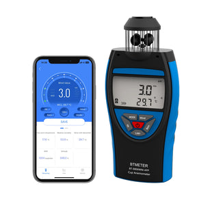 Portable Anemometer Digital Wind Speed Meter - APP Connectivity Wind Power  